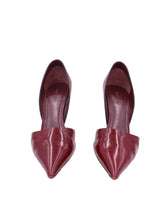 Load image into Gallery viewer, Celine Burgundy Leather Pointed Toe Pump
