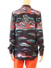 Load image into Gallery viewer, Coach Colorful Silk Long Sleeve Top
