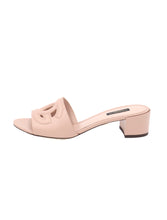 Load image into Gallery viewer, DOLCE&amp;GABBANA DG Cutout Leather Slide Sandals
