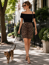 Load image into Gallery viewer, Dolce &amp; Gabbana Animal Print Mini Skirt
