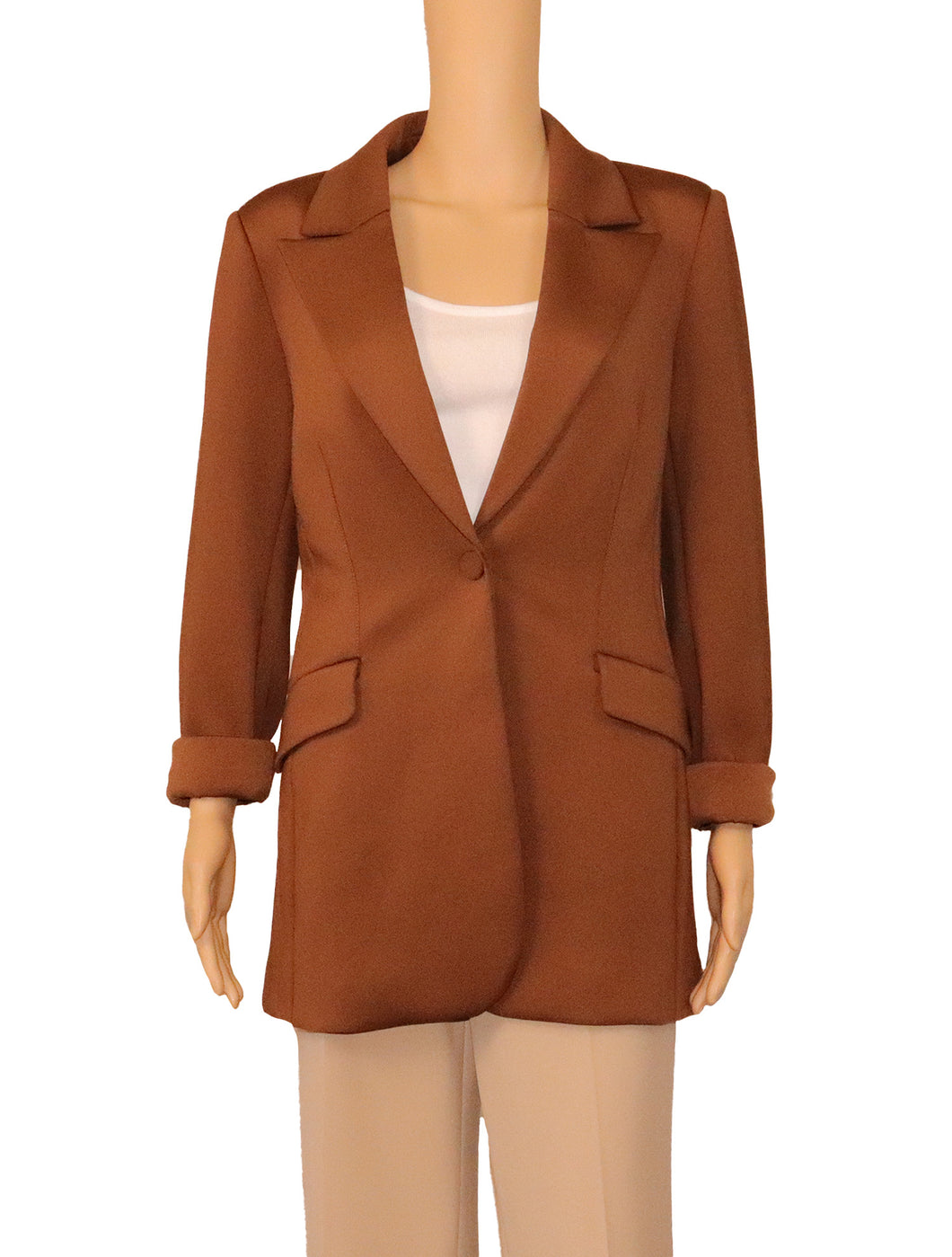 Good American Fitted Scuba Blazer