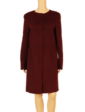 Load image into Gallery viewer, Halston Heritage Burgundy Coat
