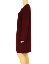 Load image into Gallery viewer, Halston Heritage Burgundy Coat

