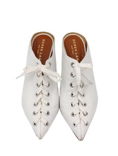 Load image into Gallery viewer, Brooke&#39;s Derek Lam Nova White Lace-up Mules
