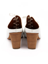 Load image into Gallery viewer, Brooke&#39;s Derek Lam Nova White Lace-up Mules
