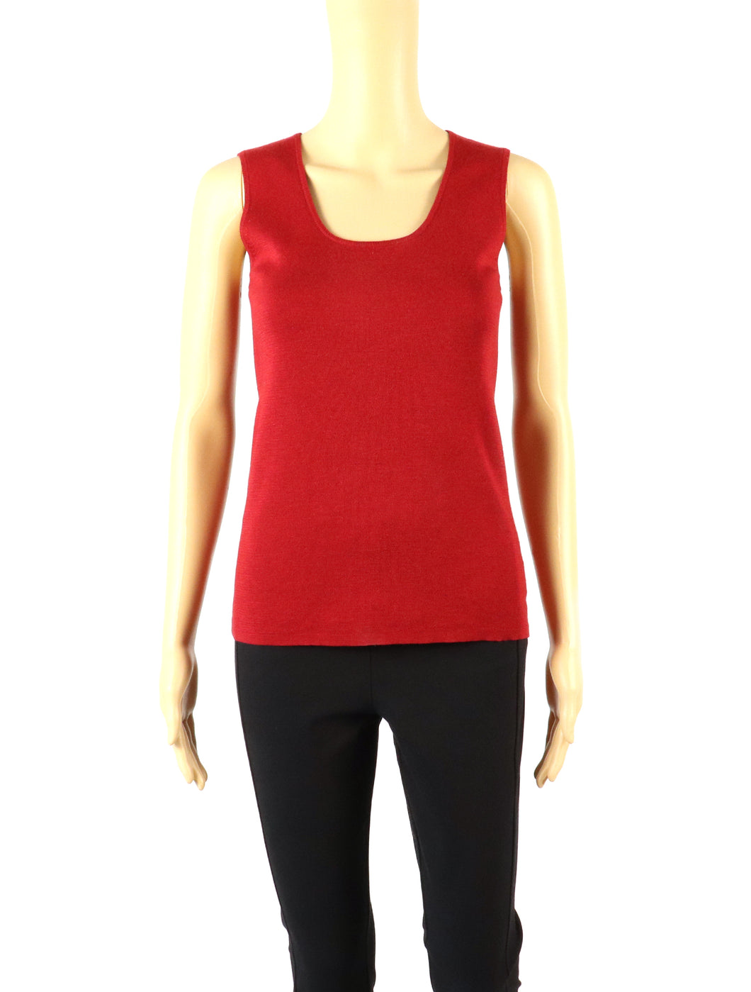 Akris Red Knit Blouse