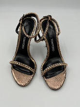 Load image into Gallery viewer, Tom Ford Rose Gold Python High Heel Sandal
