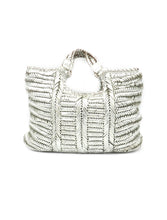 Load image into Gallery viewer, Brooke&#39;s Anya Hindmarch Silver Braided Satchel Bag
