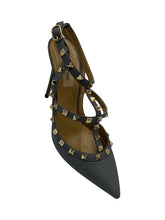 Load image into Gallery viewer, Valentino Leather T-Strap Pumps (Grey)
