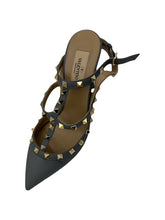 Load image into Gallery viewer, Valentino Leather T-Strap Pumps (Grey)
