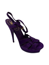 Load image into Gallery viewer, Yves Saint Laurent Purple Suede T-Strap Pumps
