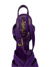 Load image into Gallery viewer, Yves Saint Laurent Purple Suede T-Strap Pumps
