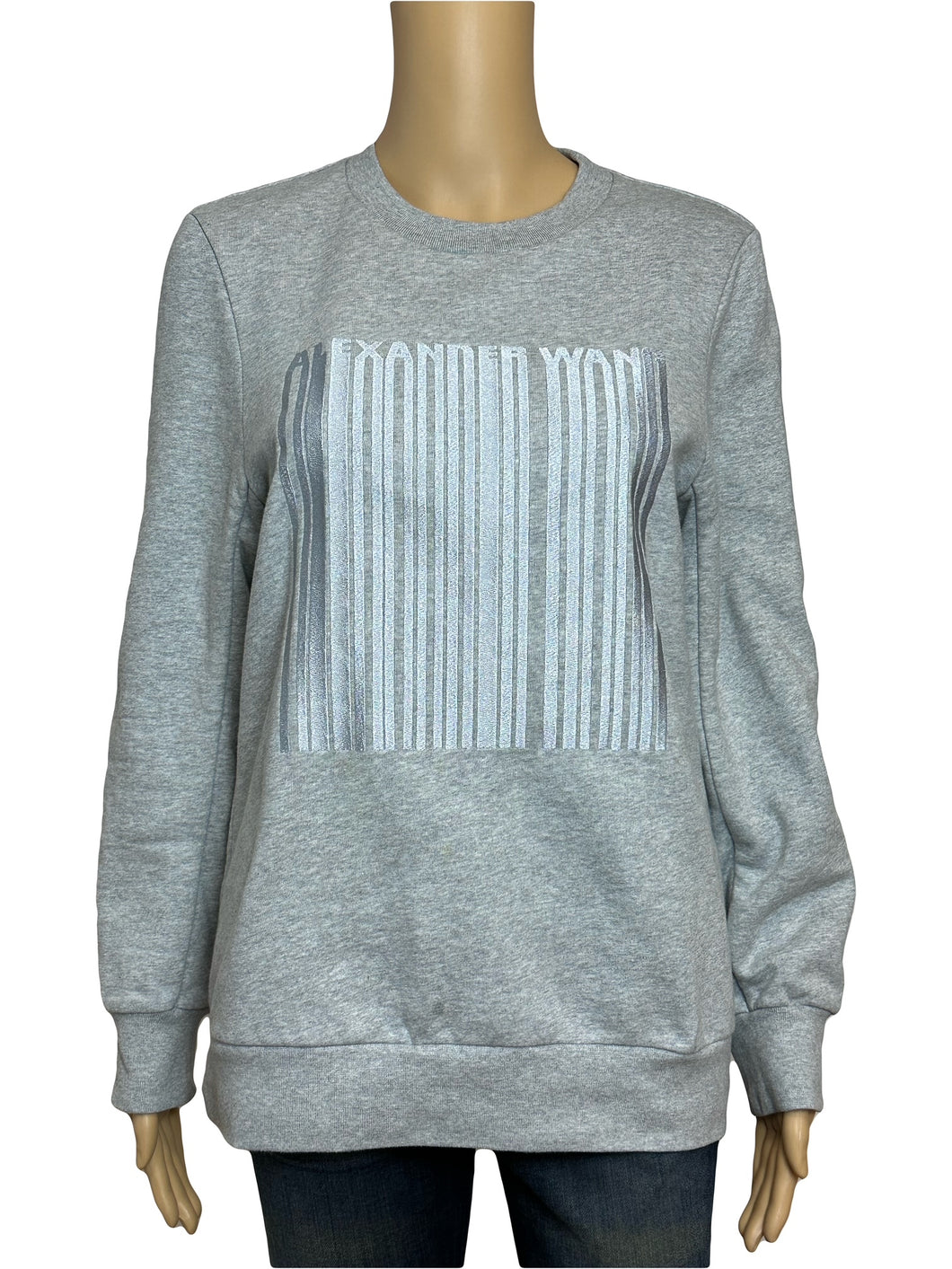 Alexander Wang Embroidered Crew Neck Sweatshirt (Grey)