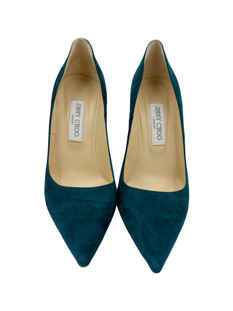 Jimmy Choo Suede Pumps (Teal)