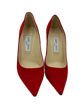 Load image into Gallery viewer, Jimmy Choo Suede Pumps (Red)
