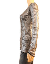 Load image into Gallery viewer, Louis Vuitton Metallic Knit Long Sleeve Shirt (Silver)
