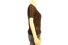 Load image into Gallery viewer, Louis Vuitton Laced Blouse Leather Trim (Black)
