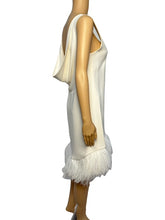 Load image into Gallery viewer, Alexandra Vidal White Feather Sleeveless Mini

