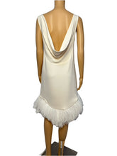 Load image into Gallery viewer, Alexandra Vidal White Feather Sleeveless Mini
