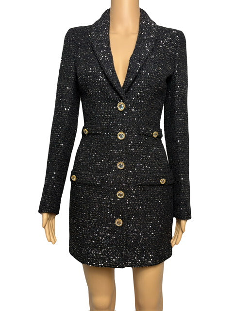 Alessandra Rich Virgin Wool Mini Dress