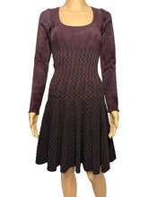 Load image into Gallery viewer, Alaïa Long-Sleeve Flared Dress (Burgundy)
