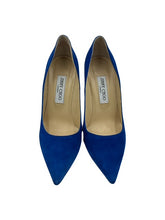 Load image into Gallery viewer, Jimmy Choo Electric Blue Suede Pumps
