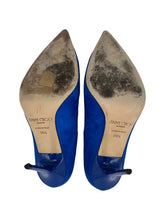 Load image into Gallery viewer, Jimmy Choo Electric Blue Suede Pumps

