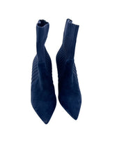 Load image into Gallery viewer, Gianvito Rossi Suede Ankle Sock Boots (Navy Blue)

