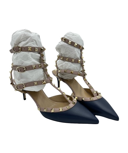 Valentino Garavani Rockstud Pumps (Navy)