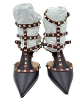Load image into Gallery viewer, Valentino Garavani Plum Rockstud Pumps
