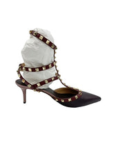 Load image into Gallery viewer, Valentino Garavani Plum Rockstud Pumps
