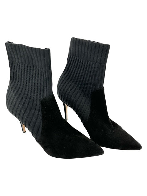 Gianvito Rossi Katie Suede Ankle Sock Boots (Black)