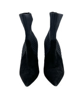 Load image into Gallery viewer, Gianvito Rossi Katie Suede Ankle Sock Boots (Black)
