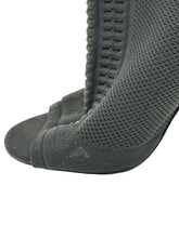 Load image into Gallery viewer, Gianvito Rossi Black Mid Ankle Boot (Peep-toe Black Knitted)
