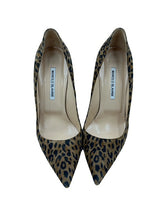 Load image into Gallery viewer, Manolo Blahnik Suede Animal Print Pumps

