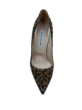 Load image into Gallery viewer, Manolo Blahnik Suede Animal Print Pumps
