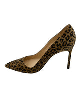 Load image into Gallery viewer, Manolo Blahnik Suede Animal Print Pumps

