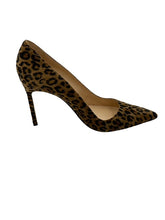 Load image into Gallery viewer, Manolo Blahnik Suede Animal Print Pumps
