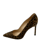 Load image into Gallery viewer, Manolo Blahnik Suede Animal Print Pumps
