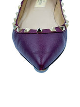 Load image into Gallery viewer, Valentino Garavani Lizard Ballet Flats (Plum)
