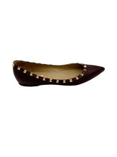 Load image into Gallery viewer, Valentino Garavani Lizard Ballet Flats (Plum)
