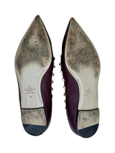Load image into Gallery viewer, Valentino Garavani Lizard Ballet Flats (Plum)
