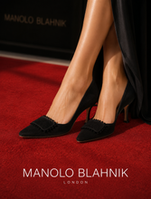 Load image into Gallery viewer, Manolo Blahnik Suede Pumps

