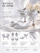Load image into Gallery viewer, Manolo Blahnik Metallic Crystal Buckle Heels

