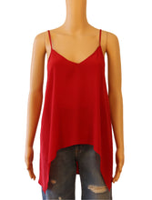 Load image into Gallery viewer, Mason Red Silk Tank Top
