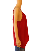 Load image into Gallery viewer, Mason Red Silk Tank Top
