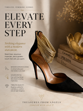 Load image into Gallery viewer, Aquazzura Suede D'Orsay Pumps (Black &amp; Gold)
