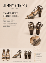Load image into Gallery viewer, Jimmy Choo Snakeskin Block Heel
