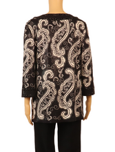 Load image into Gallery viewer, ST. JOHN Paisley Knit Tunic Top-NEW WITH TAGS
