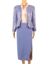 Load image into Gallery viewer, ST. JOHN EVENING Blue Knit Skirt
